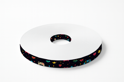 L'atelier du Fourmilier BioThane imprimé au mètre BioThane imprimé “Pixel Love Gamer”