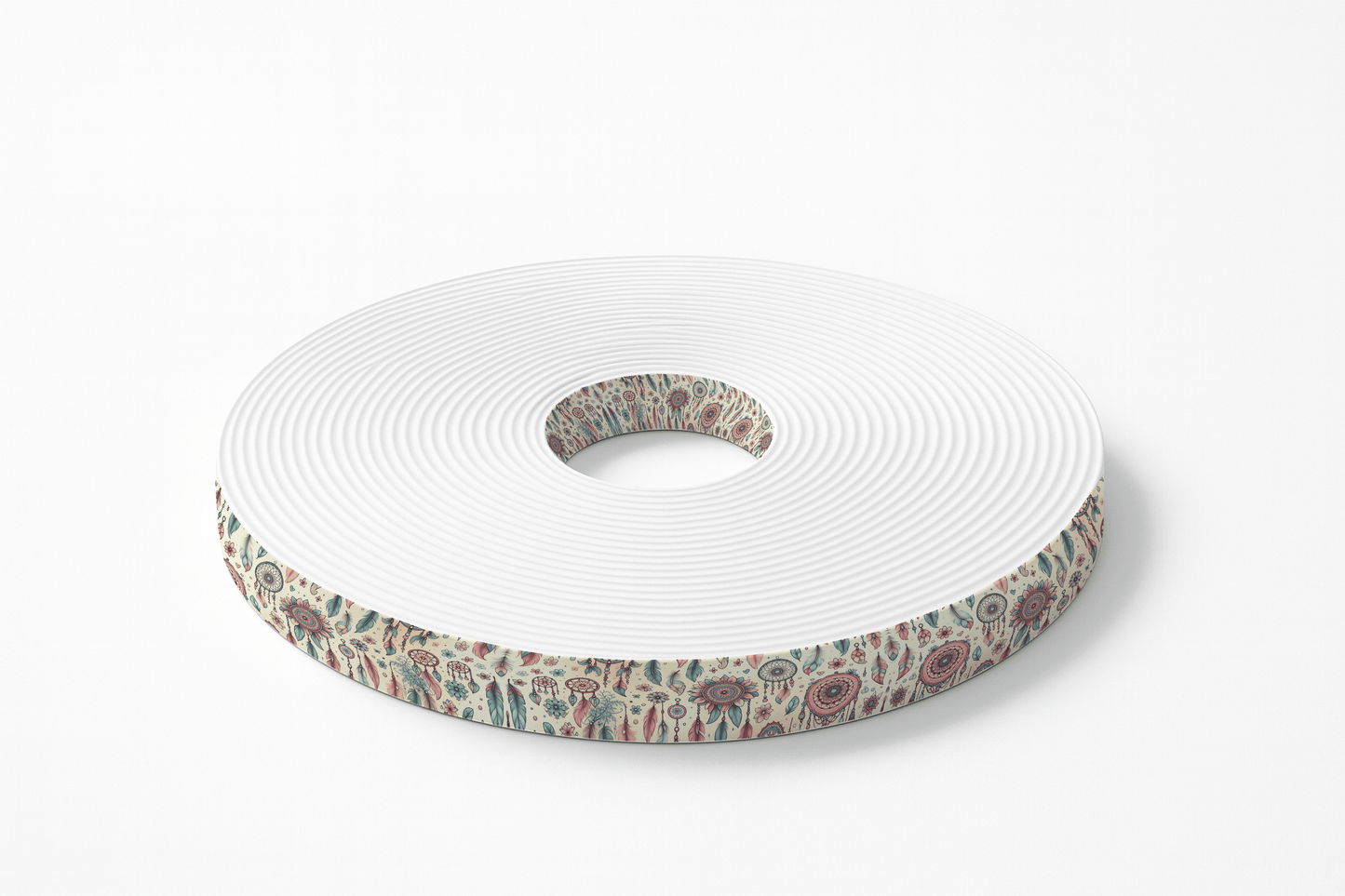 L'atelier du Fourmilier BioThane imprimé au mètre BioThane® imprimé - Plumes et attrape-rêves tribaux