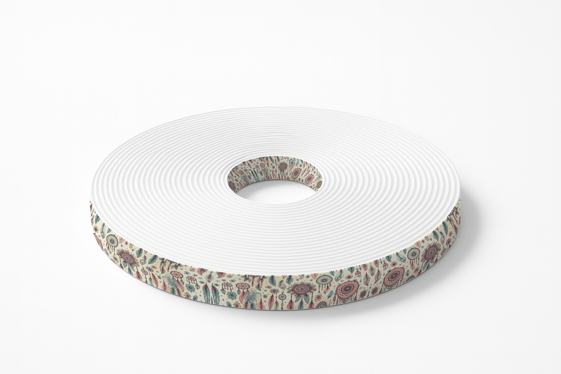 L'atelier du Fourmilier BioThane imprimé au mètre BioThane® imprimé - Plumes et attrape-rêves tribaux