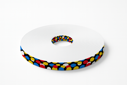 L'atelier du Fourmilier BioThane imprimé au mètre BioThane imprimé Pois graphiques multicolores