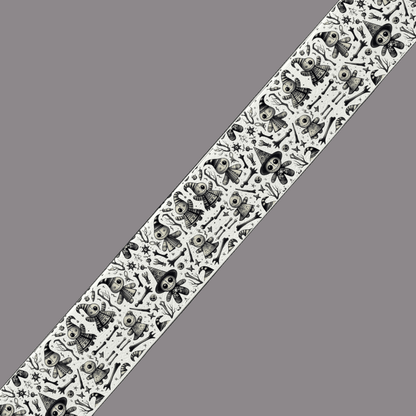 L'atelier du Fourmilier BioThane imprimé au mètre BioThane imprimé - Poupées Vaudou mystiques (au mètre)