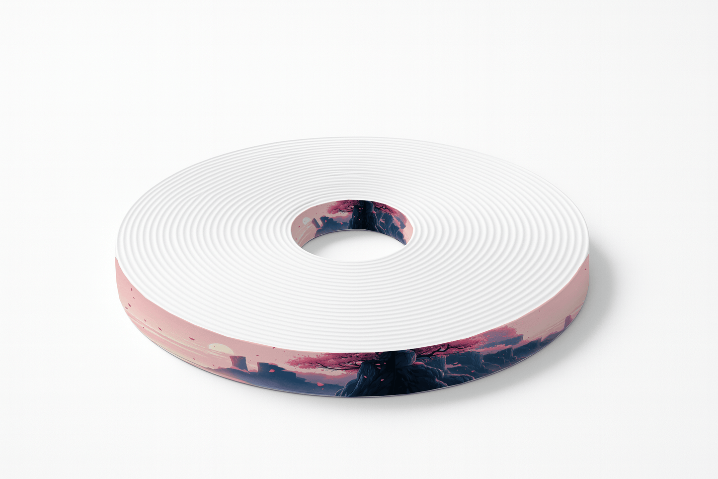 L'atelier du Fourmilier BioThane imprimé au mètre BioThane imprimé – “Rêverie Rose au Soleil Couchant