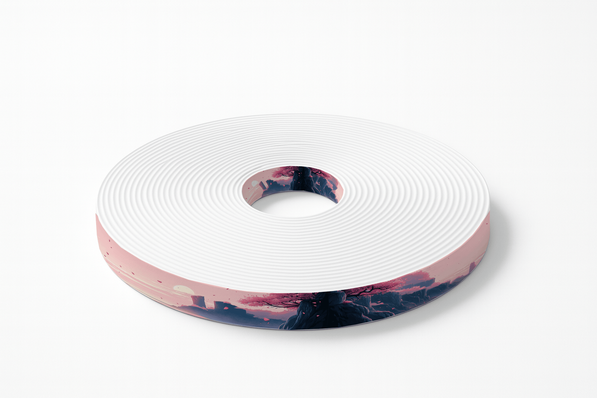 L'atelier du Fourmilier BioThane imprimé au mètre BioThane imprimé – “Rêverie Rose au Soleil Couchant