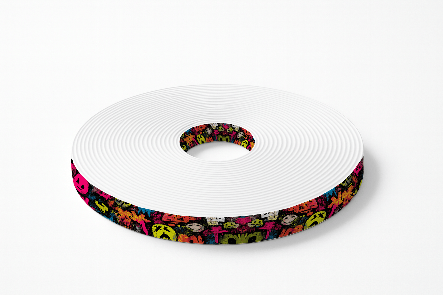 L'atelier du Fourmilier BioThane imprimé au mètre BioThane® imprimé - Smileys Graffiti