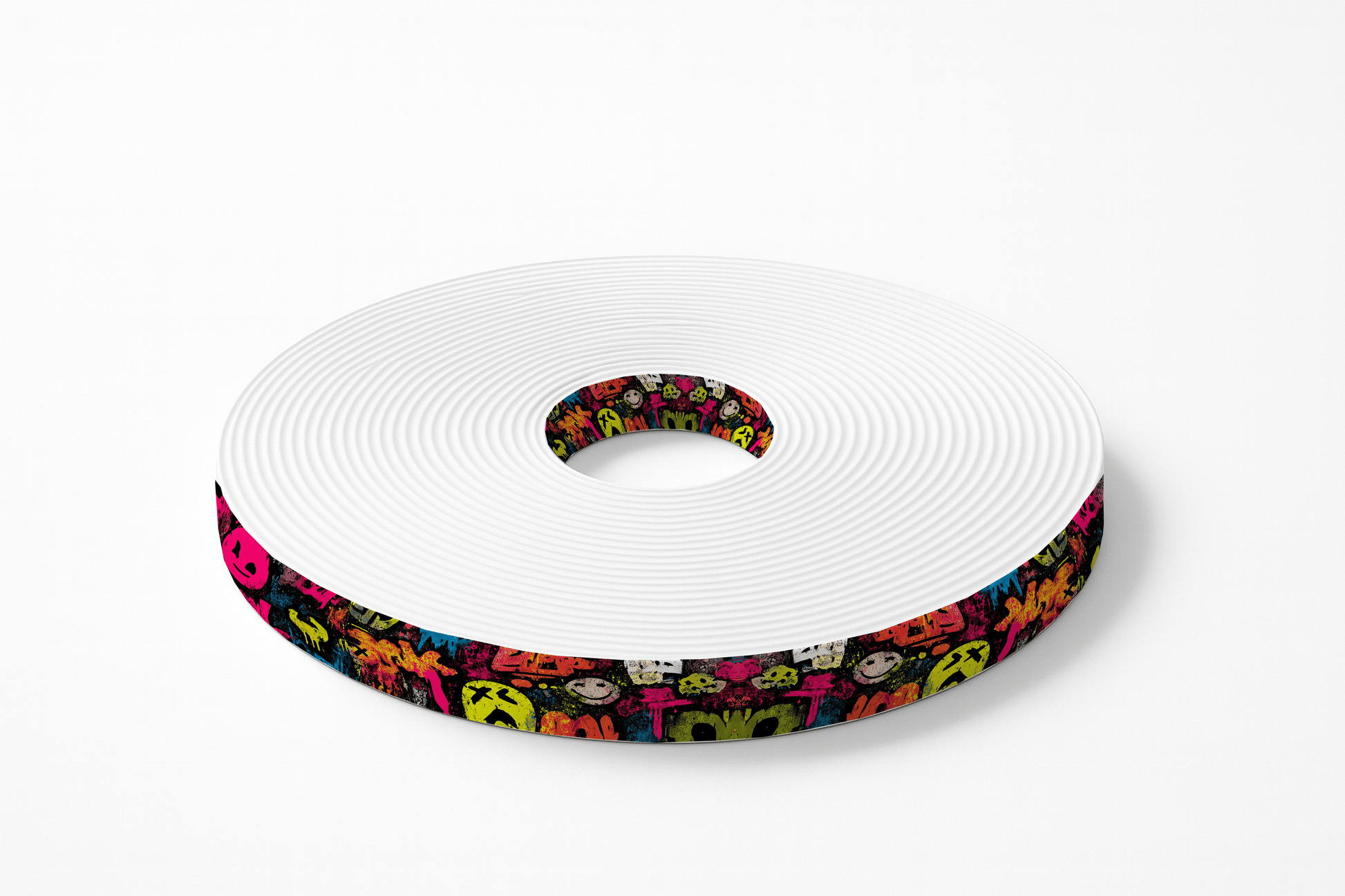 L'atelier du Fourmilier BioThane imprimé au mètre BioThane® imprimé - Smileys Graffiti