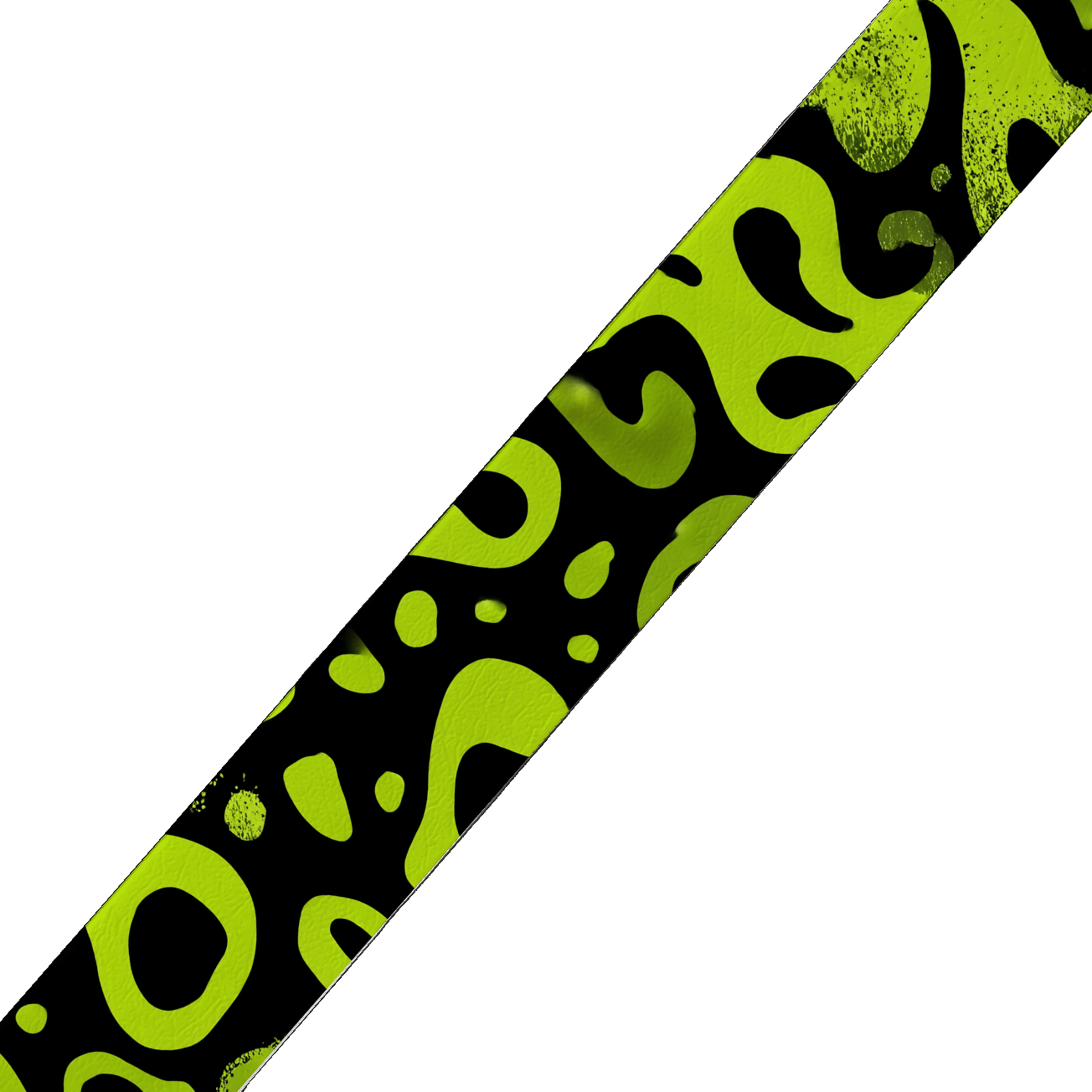 L'atelier du Fourmilier BioThane imprimé au mètre BioThane® imprimé – Taches abstraites vert fluo sur noir