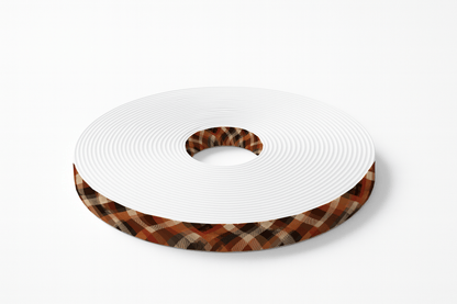 L'atelier du Fourmilier BioThane imprimé au mètre BioThane imprimé Tartan automnal – tons chauds