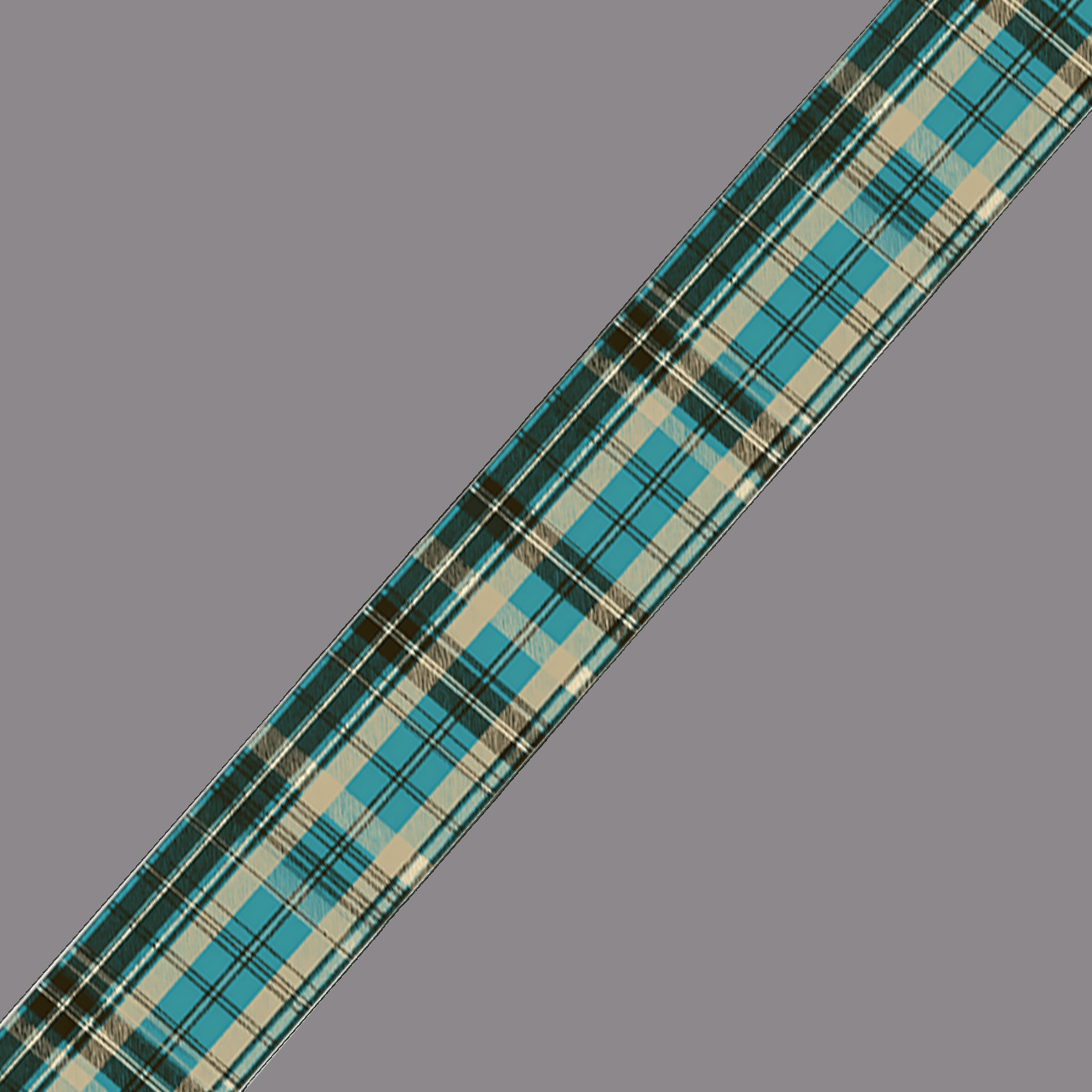 L'atelier du Fourmilier BioThane imprimé au mètre BioThane imprimé Tartan bleu canard & beige