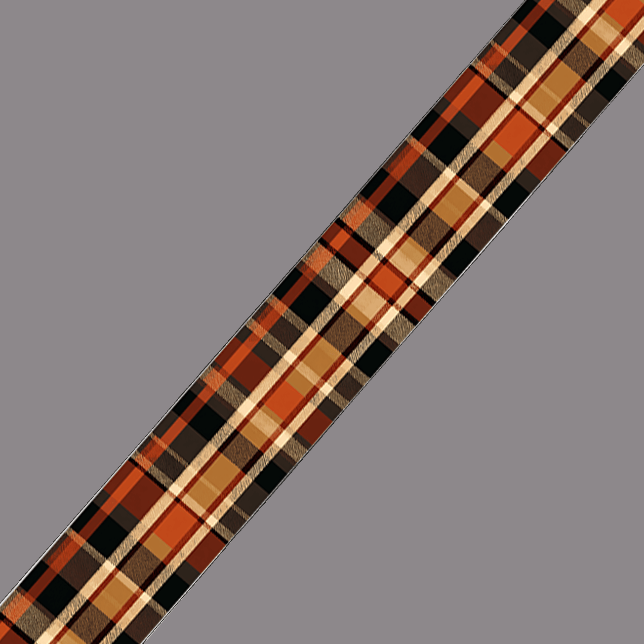 L'atelier du Fourmilier BioThane imprimé au mètre BioThane imprimé Tartan brun & caramel
