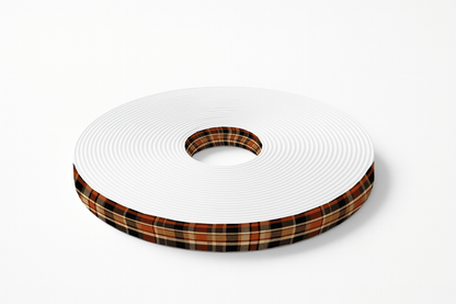 L'atelier du Fourmilier BioThane imprimé au mètre BioThane imprimé Tartan brun & caramel