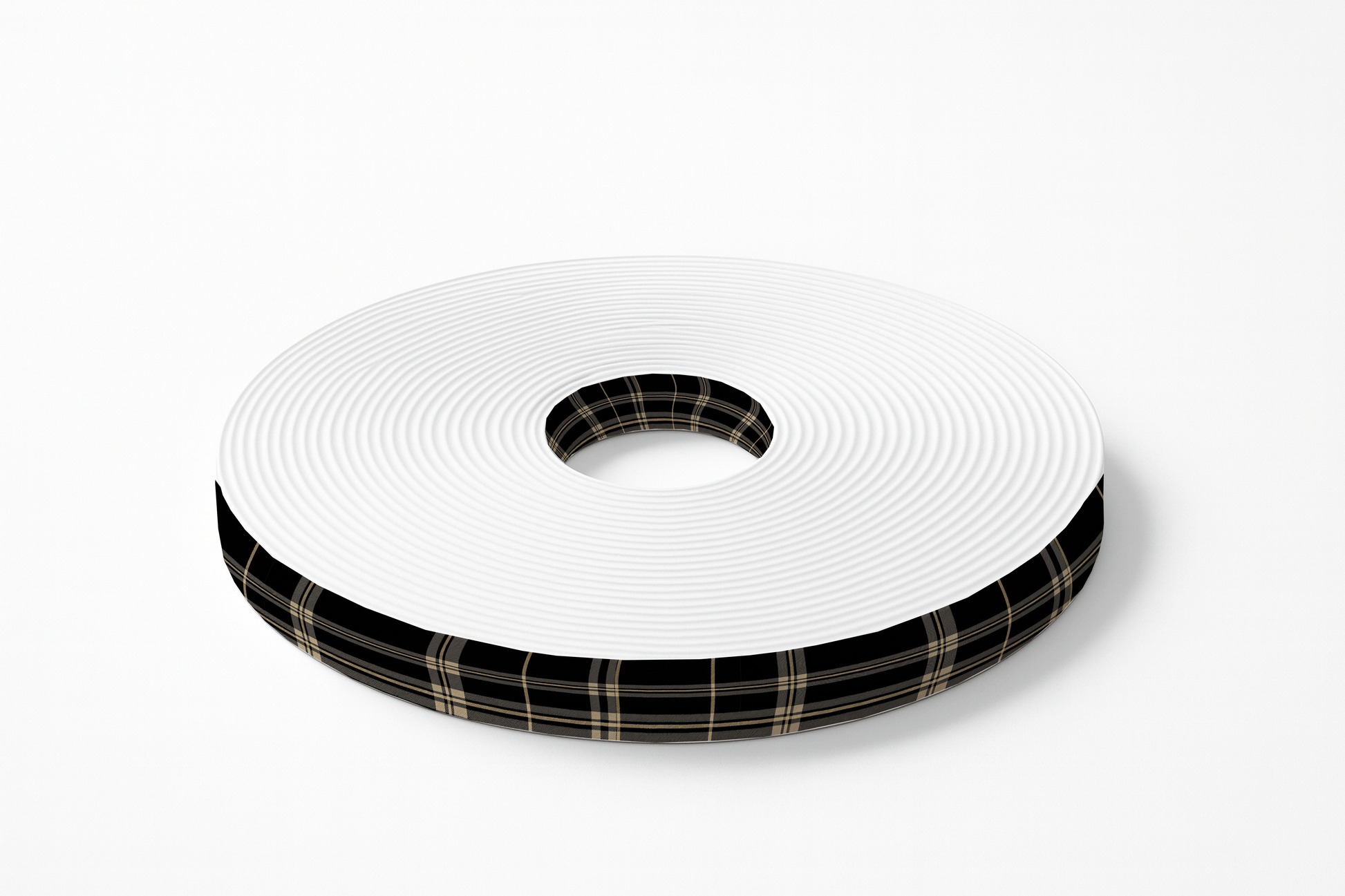 L'atelier du Fourmilier BioThane imprimé au mètre BioThane imprimé Tartan noir & beige