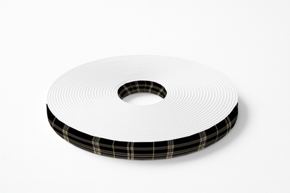 L'atelier du Fourmilier BioThane imprimé au mètre BioThane imprimé Tartan noir & beige