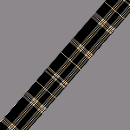 L'atelier du Fourmilier BioThane imprimé au mètre BioThane imprimé Tartan noir & beige