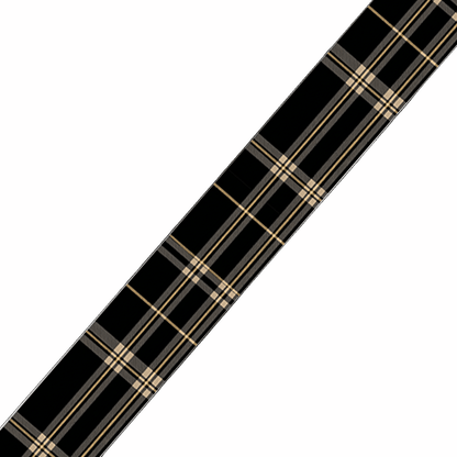 L'atelier du Fourmilier BioThane imprimé au mètre BioThane imprimé Tartan noir & beige