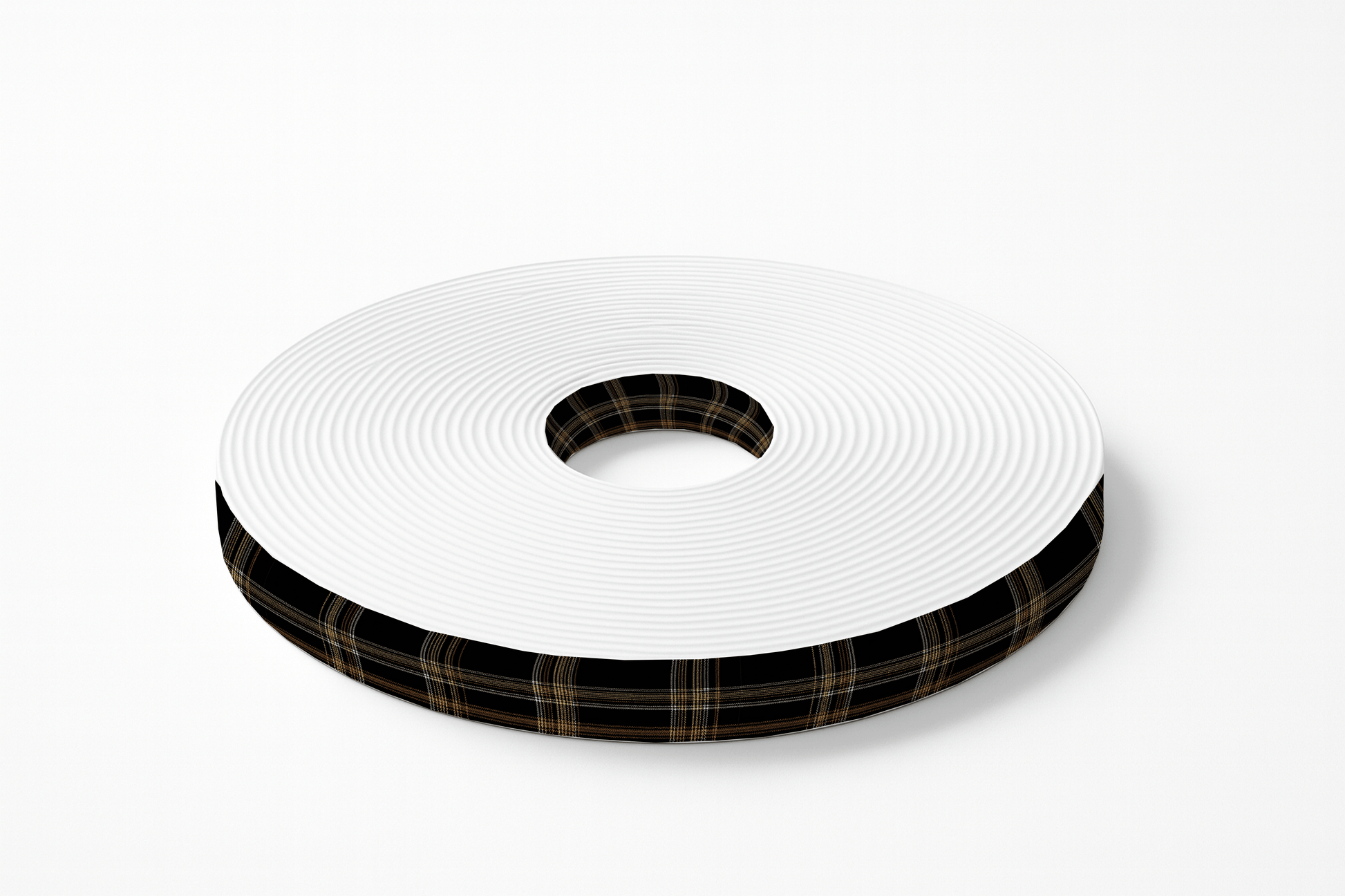 L'atelier du Fourmilier BioThane imprimé au mètre BioThane imprimé Tartan noir & doré