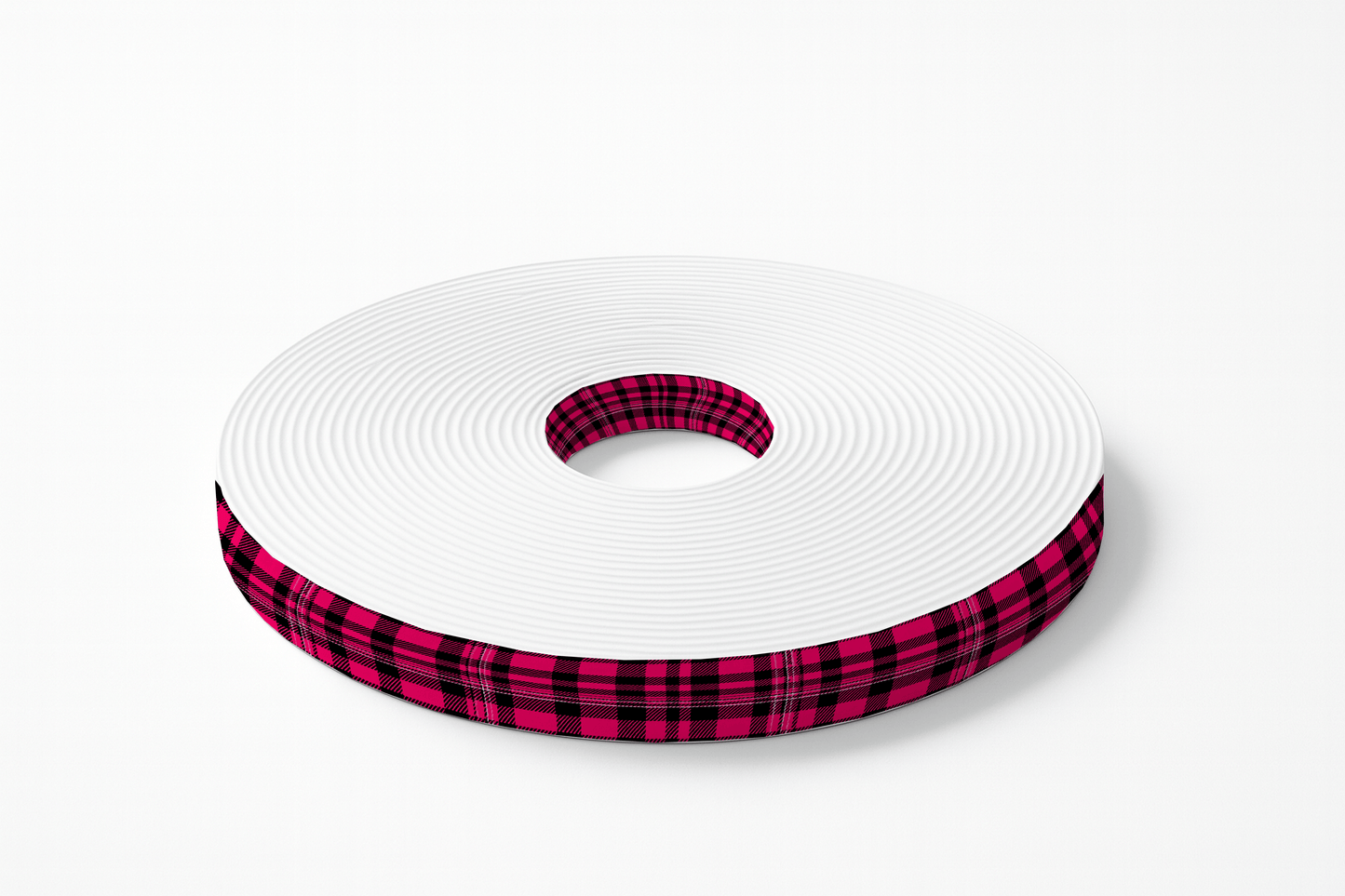 L'atelier du Fourmilier BioThane imprimé au mètre BioThane imprimé Tartan rose fuchsia & noir