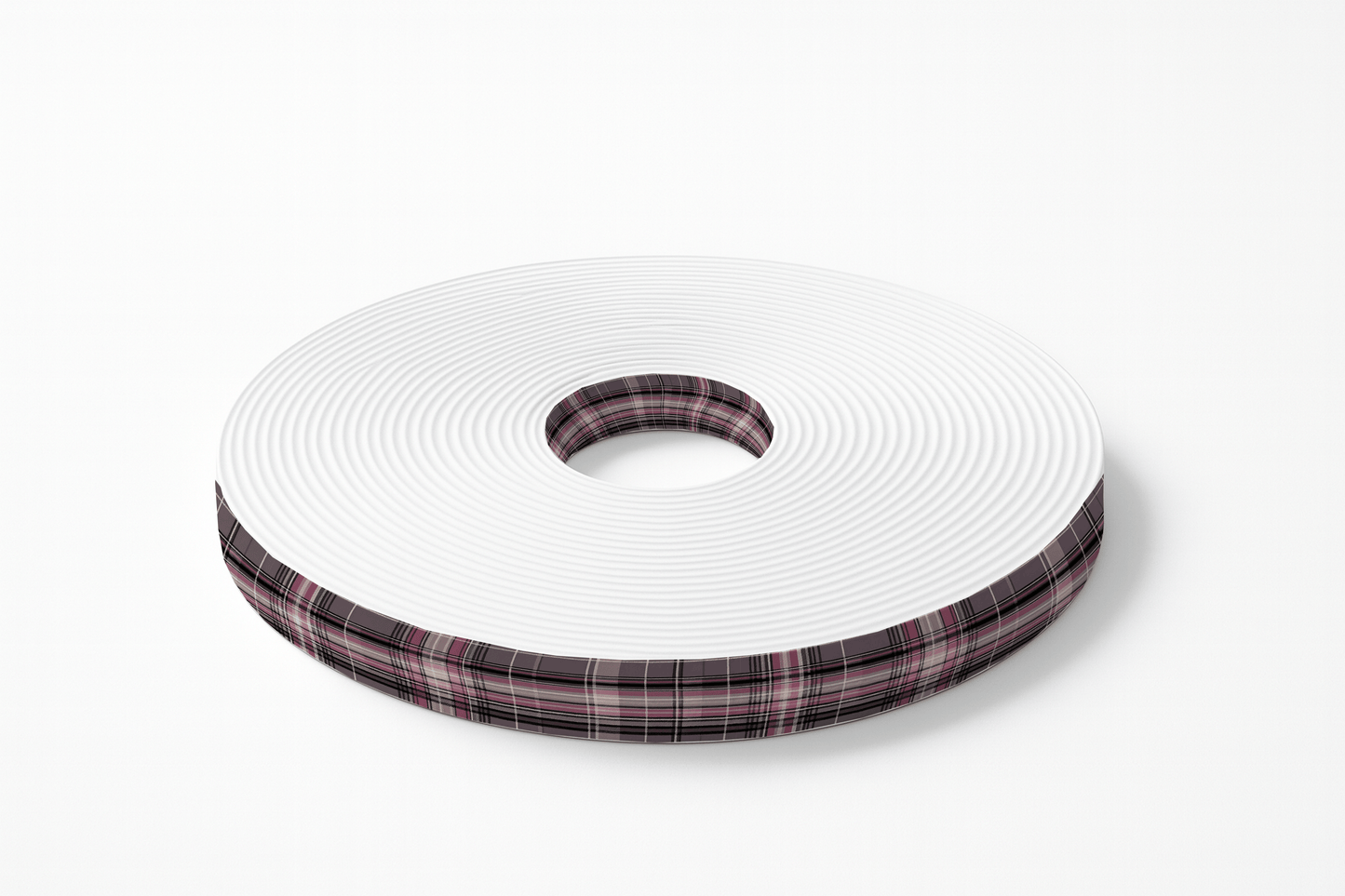 L'atelier du Fourmilier BioThane imprimé au mètre BioThane imprimé Tartan rose poudré & gris
