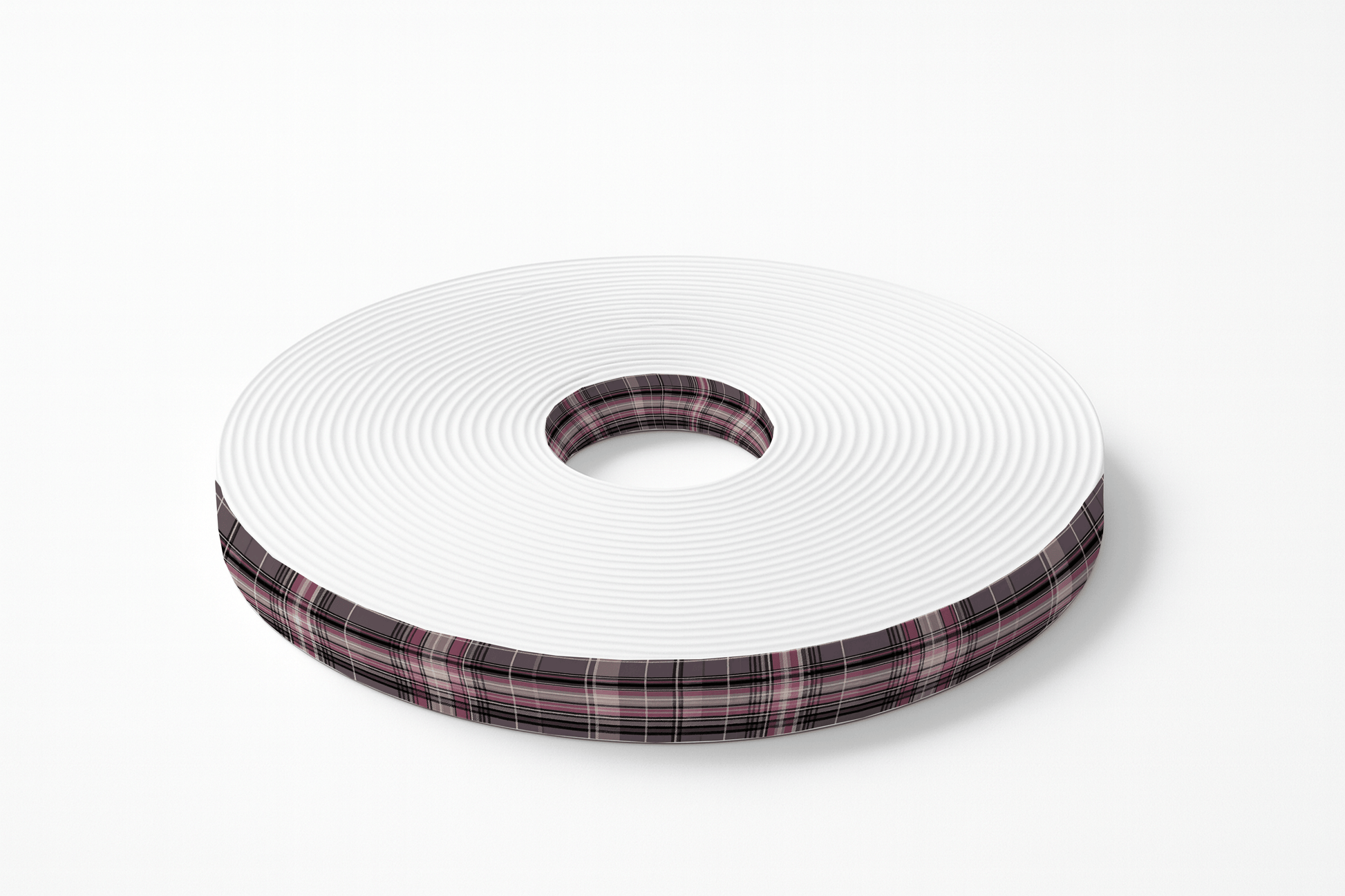 L'atelier du Fourmilier BioThane imprimé au mètre BioThane imprimé Tartan rose poudré & gris
