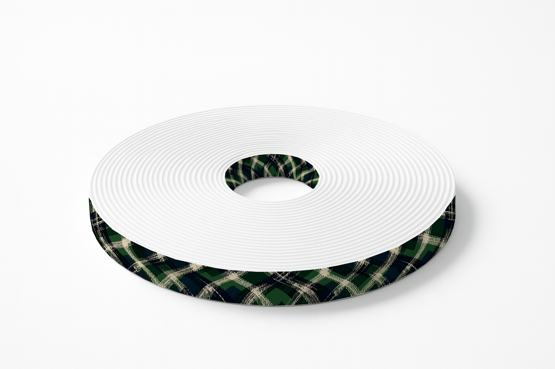 L'atelier du Fourmilier BioThane imprimé au mètre BioThane imprimé Tartan vert & bleu marine