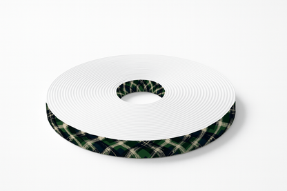 L'atelier du Fourmilier BioThane imprimé au mètre BioThane imprimé Tartan vert & bleu marine