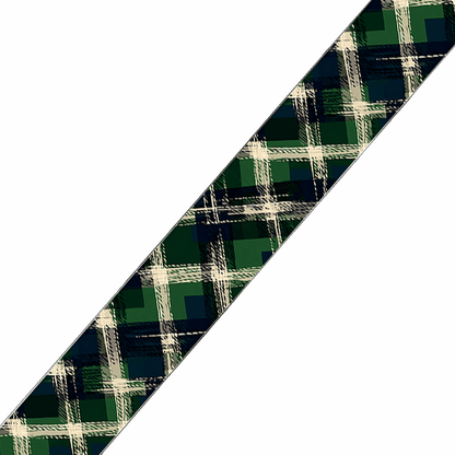 L'atelier du Fourmilier BioThane imprimé au mètre BioThane imprimé Tartan vert & bleu marine