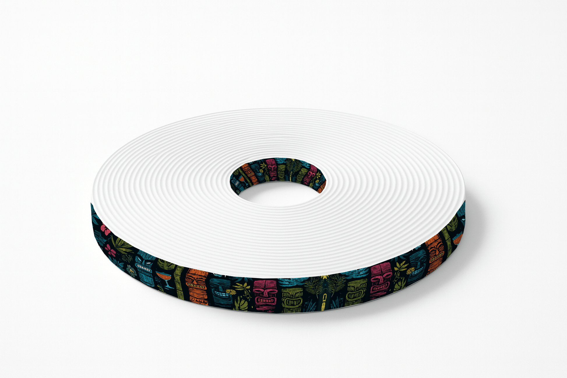 L'atelier du Fourmilier BioThane imprimé au mètre BioThane® imprimé – Tiki coloré et verres exotiques