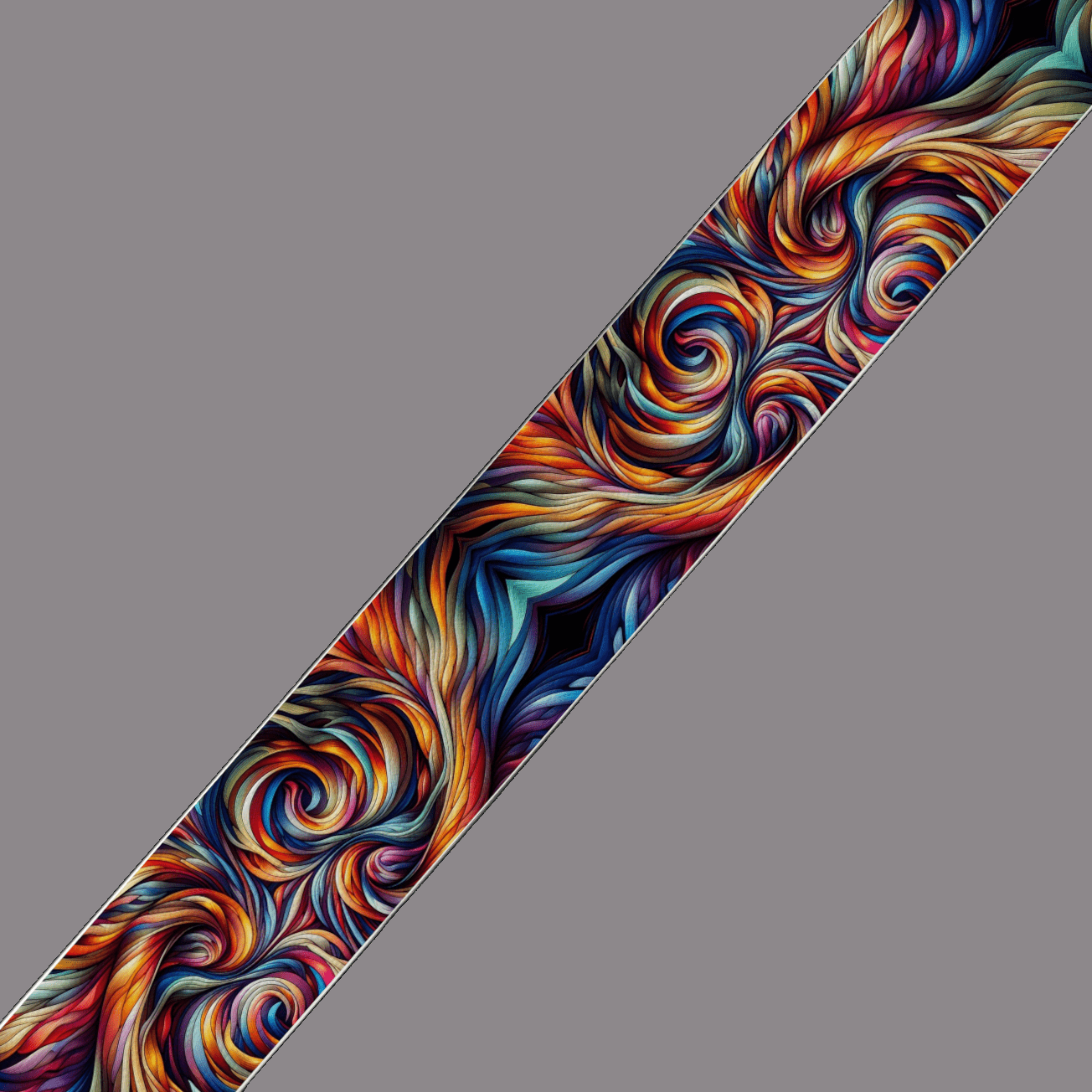 L'atelier du Fourmilier BioThane imprimé au mètre BioThane® imprimé - Tourbillon Abstrait Multicolore