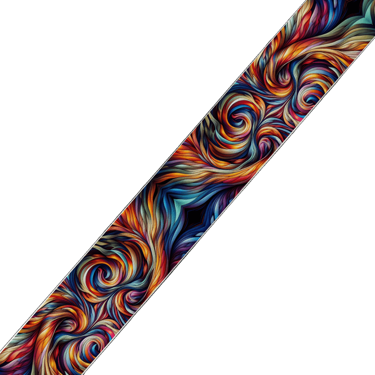 L'atelier du Fourmilier BioThane imprimé au mètre BioThane® imprimé - Tourbillon Abstrait Multicolore