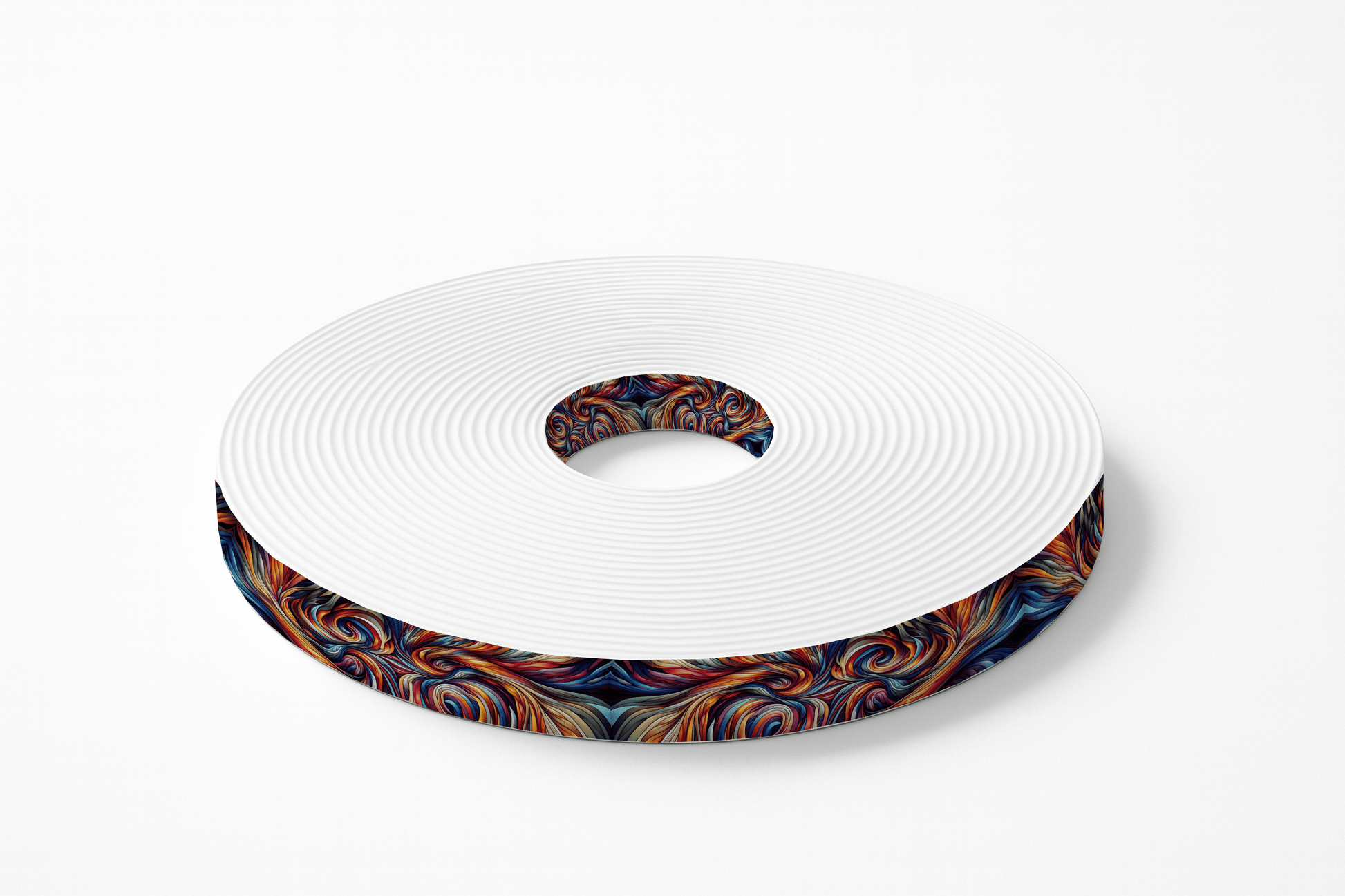 L'atelier du Fourmilier BioThane imprimé au mètre BioThane® imprimé - Tourbillon Abstrait Multicolore