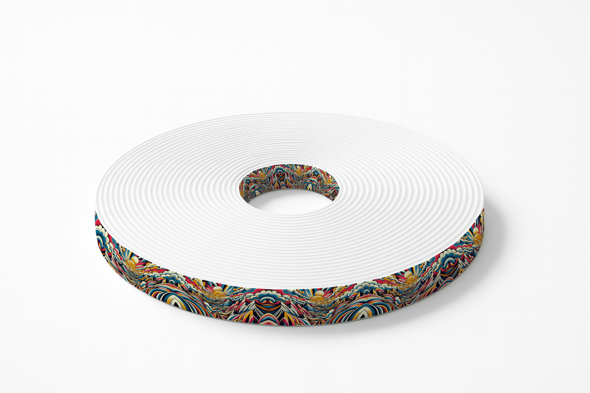 L'atelier du Fourmilier BioThane imprimé au mètre BioThane® imprimé - Tourbillon psychédélique rétro