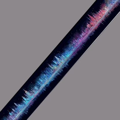 L'atelier du Fourmilier BioThane imprimé au mètre BioThane imprimé “Ville Enneigée Lumineuse”