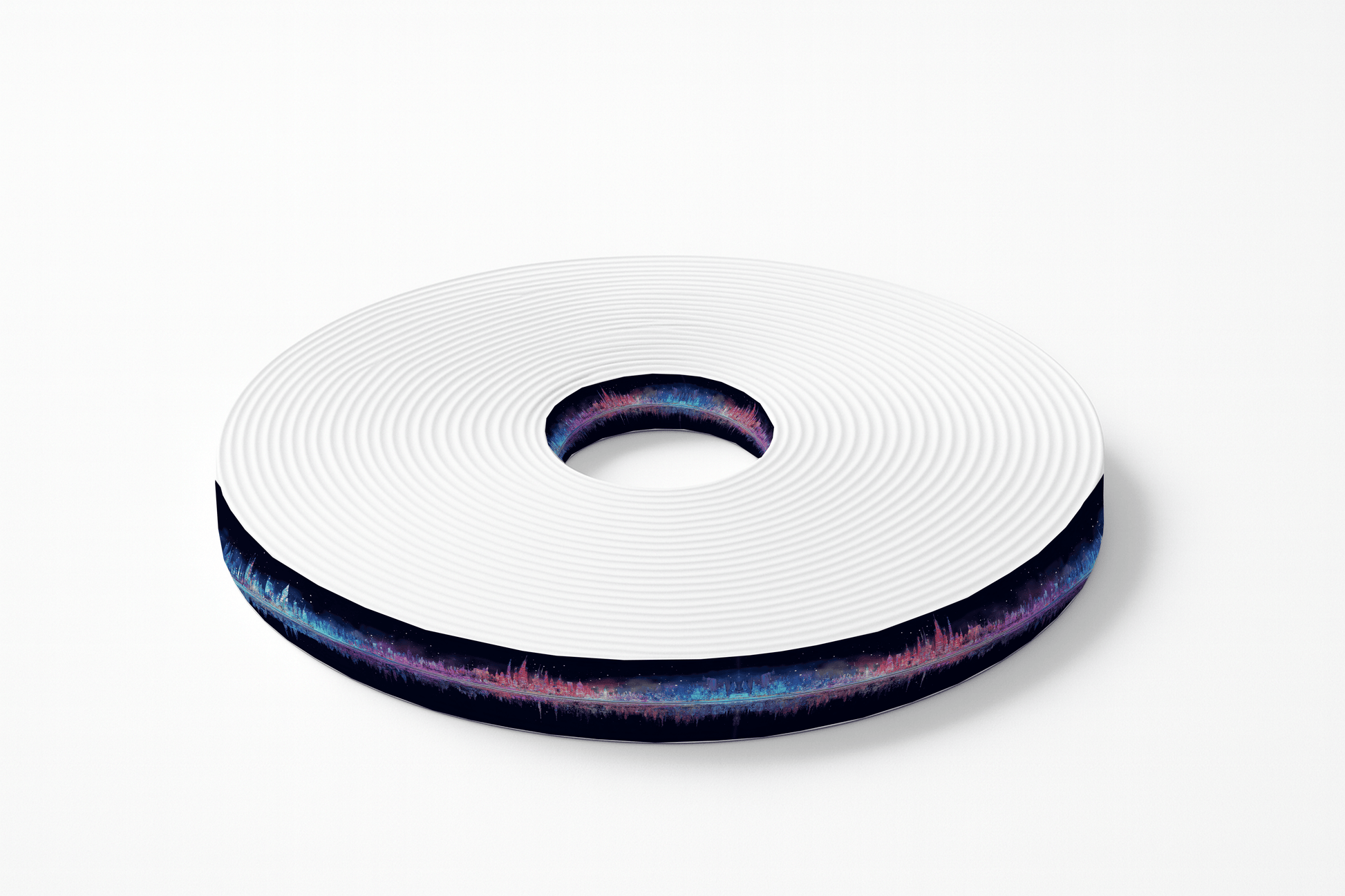 L'atelier du Fourmilier BioThane imprimé au mètre BioThane imprimé “Ville Enneigée Lumineuse”