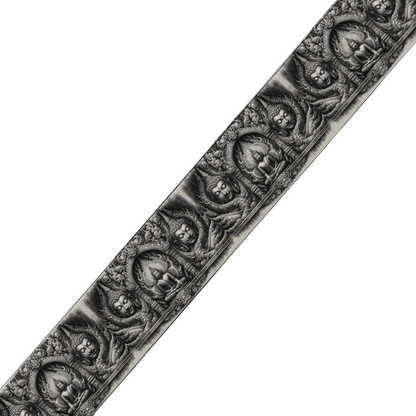 L'atelier du Fourmilier BioThane imprimé au mètre Motif BioThane® - Frise Bouddhiste Sculptée