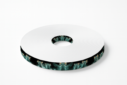 L'atelier du Fourmilier BioThane imprimé au mètre Motif BioThane imprimé – Renards fées lumineux sur fond étoilé