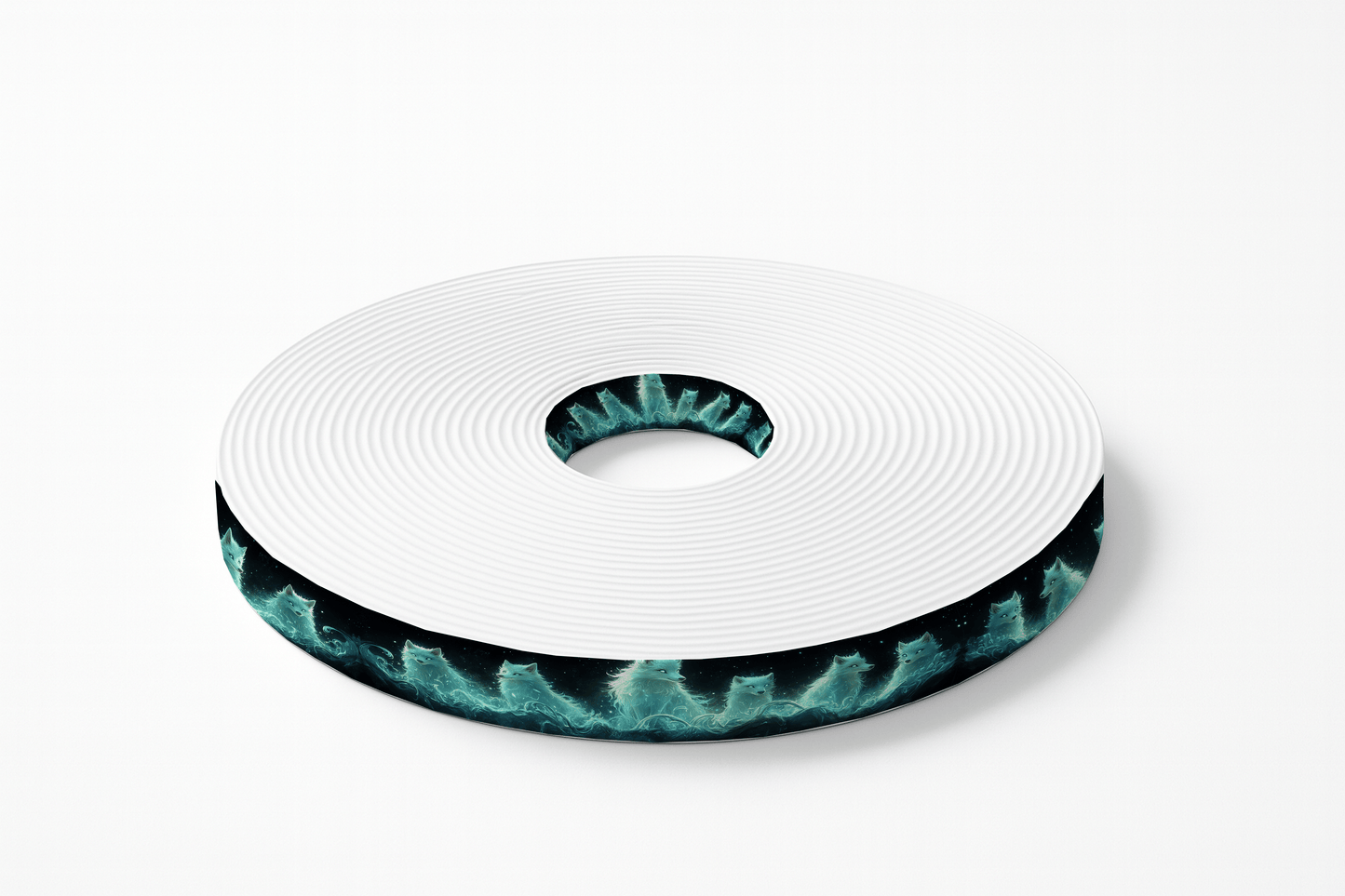 L'atelier du Fourmilier BioThane imprimé au mètre Motif BioThane imprimé — Renards lumineux féériques