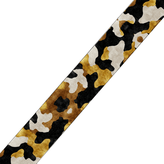 L'atelier du Fourmilier BioThane imprimé au mètre Motif BioThane imprimé UV – Camouflage doré