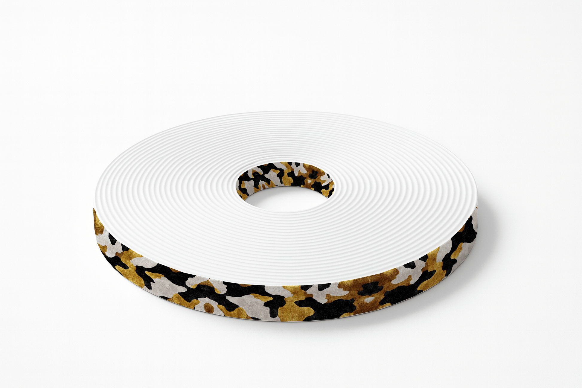 L'atelier du Fourmilier BioThane imprimé au mètre Motif BioThane imprimé UV – Camouflage doré
