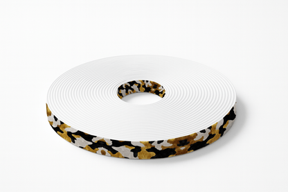 L'atelier du Fourmilier BioThane imprimé au mètre Motif BioThane imprimé UV – Camouflage doré