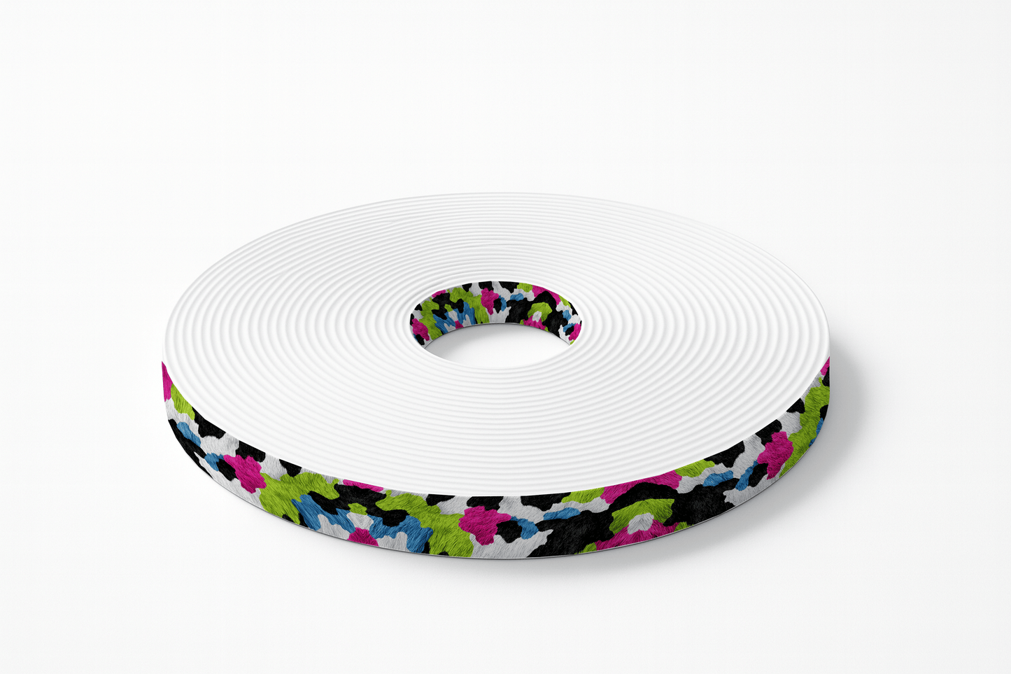 L'atelier du Fourmilier BioThane imprimé au mètre Motif BioThane imprimé UV – Camouflage fluo coloré
