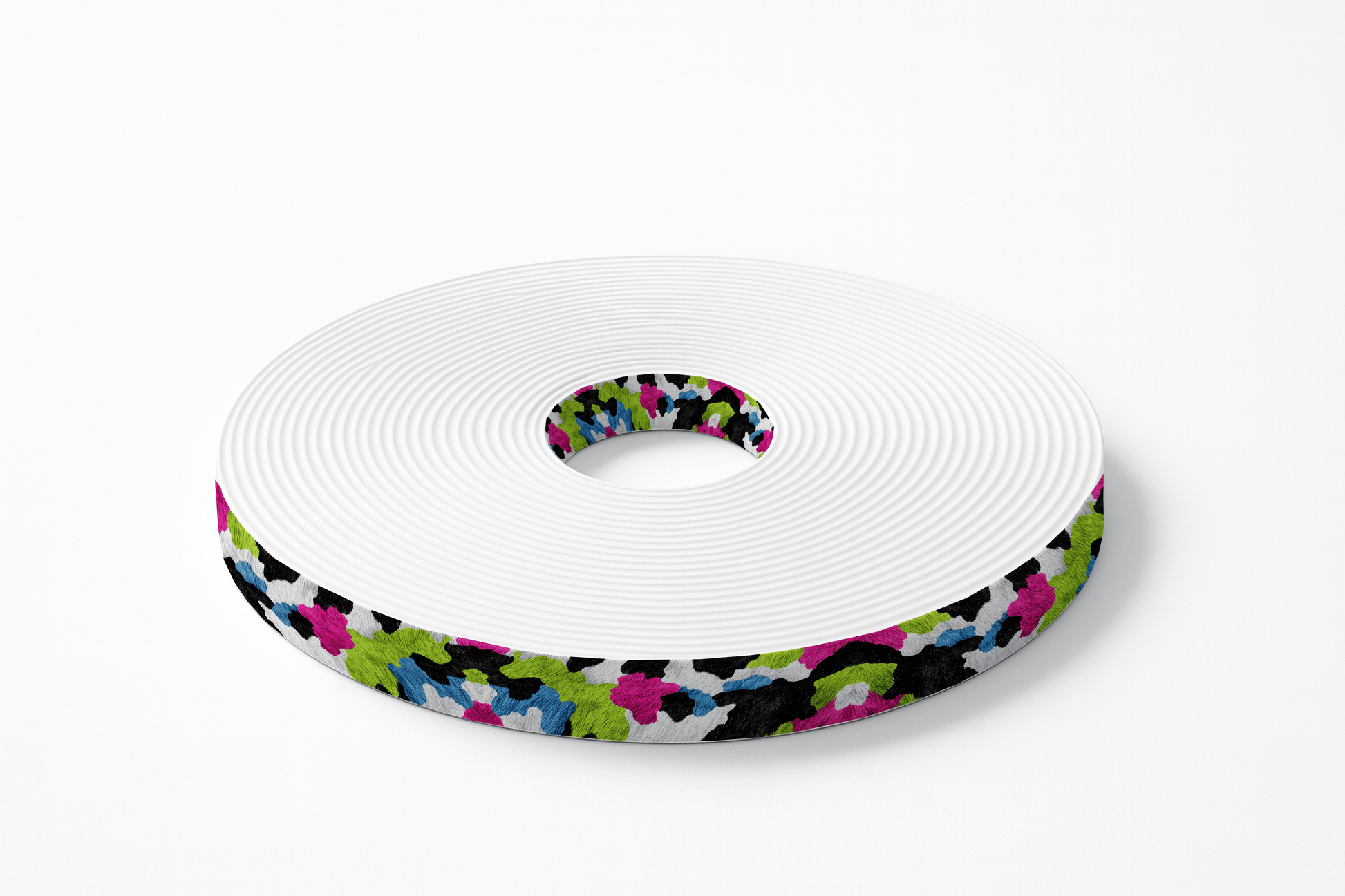 L'atelier du Fourmilier BioThane imprimé au mètre Motif BioThane imprimé UV – Camouflage fluo coloré