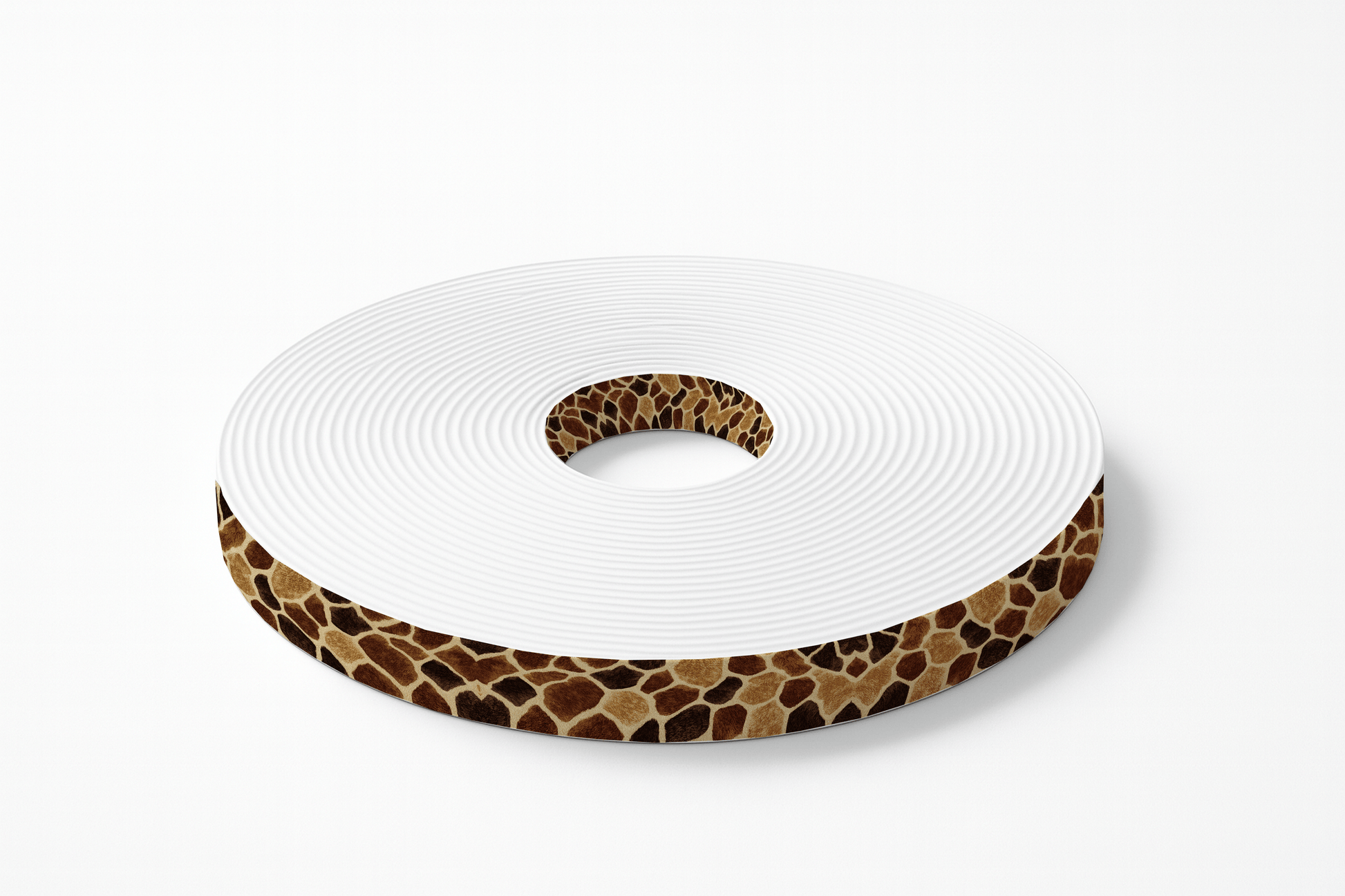 L'atelier du Fourmilier BioThane imprimé au mètre Motif BioThane imprimé UV – Girafe naturel (effet pelage)