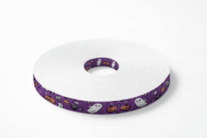 L'atelier du Fourmilier BioThane imprimé au mètre 🍬 Motif BioThane imprimé UV – Halloween Candy Party