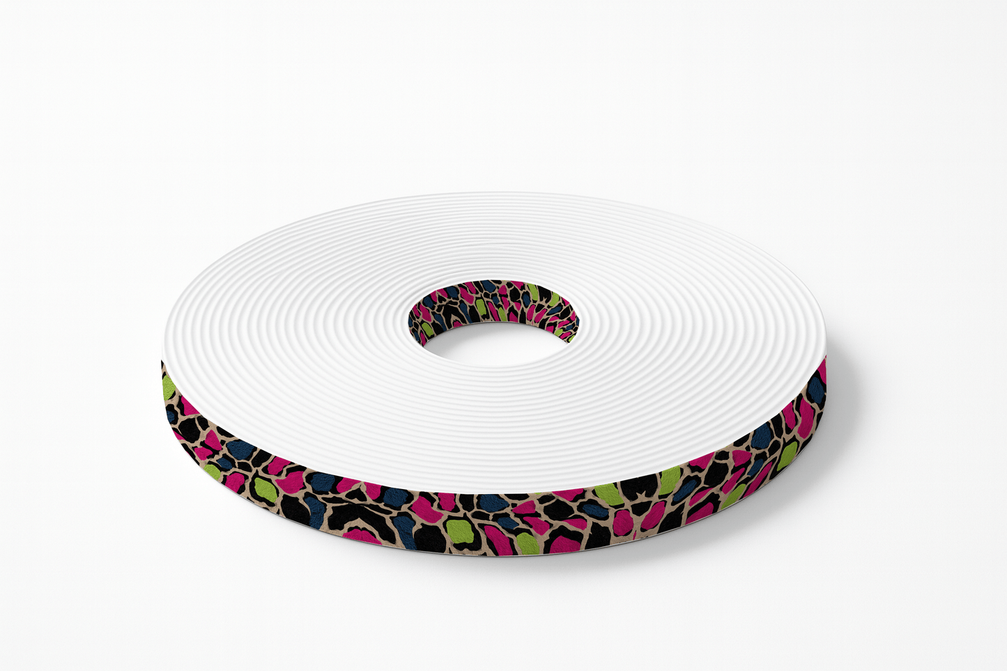 L'atelier du Fourmilier BioThane imprimé au mètre Motif BioThane imprimé UV – Léopard multicolore pop