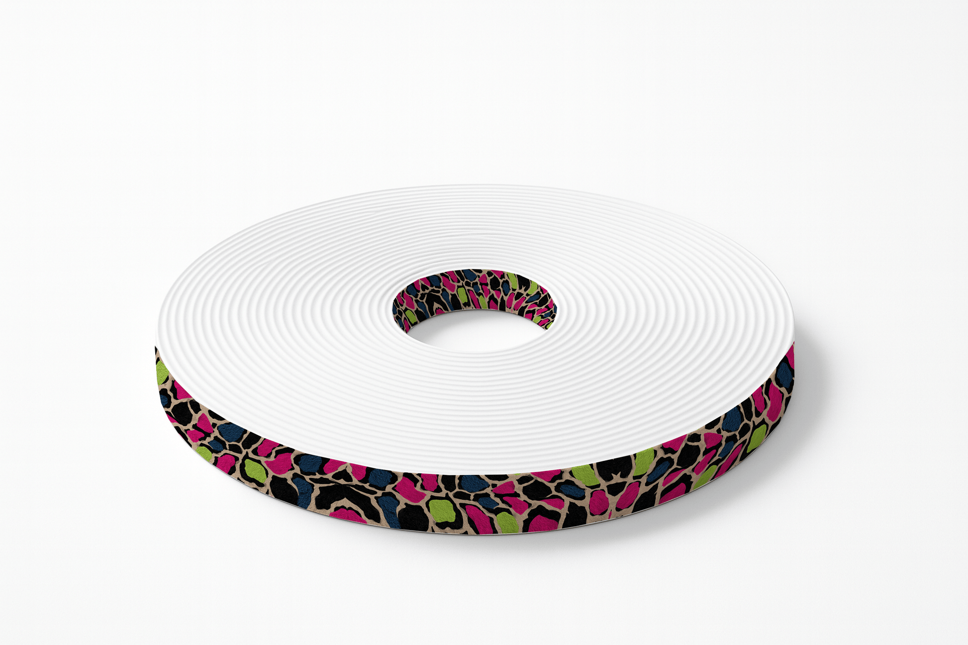 L'atelier du Fourmilier BioThane imprimé au mètre Motif BioThane imprimé UV – Léopard multicolore pop