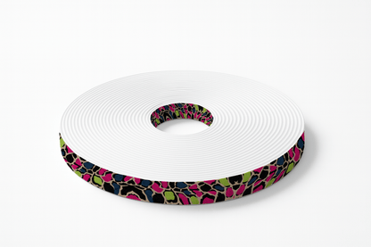 L'atelier du Fourmilier BioThane imprimé au mètre Motif BioThane imprimé UV – Léopard multicolore pop