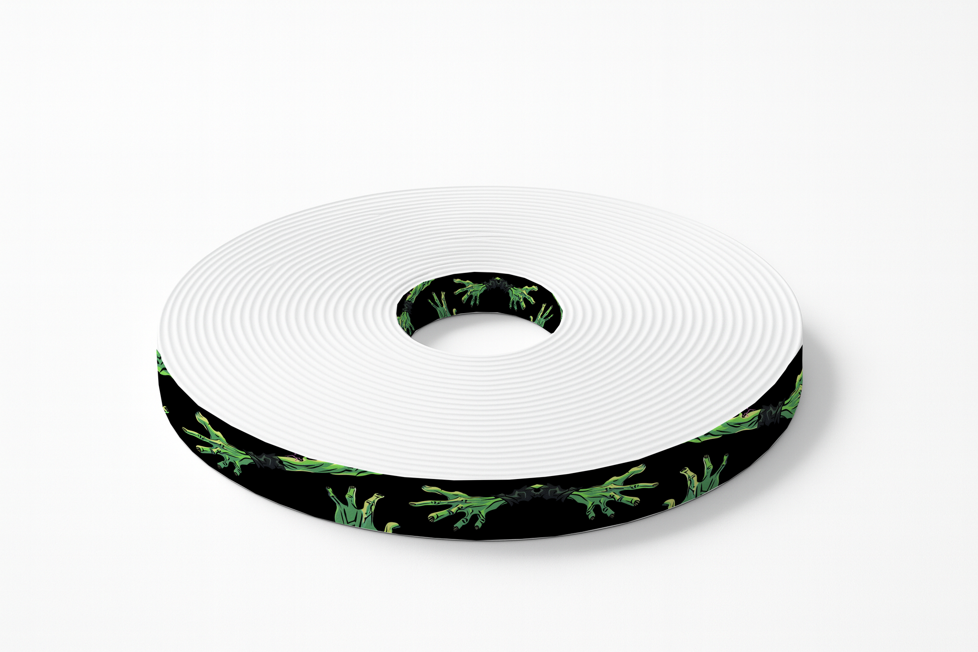 L'atelier du Fourmilier BioThane imprimé au mètre 🧟 Motif BioThane imprimé UV – Mains de zombie verdâtres