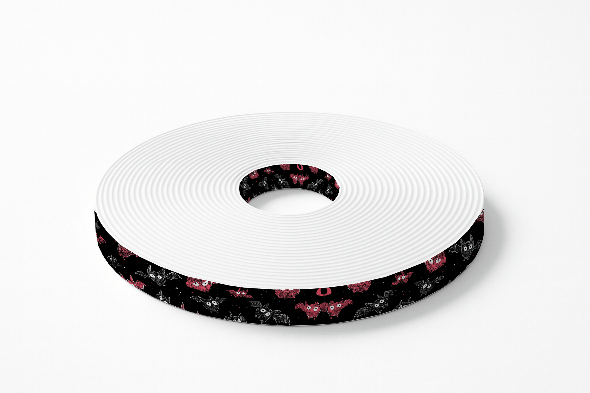 L'atelier du Fourmilier BioThane imprimé au mètre 🌙 Motif BioThane imprimé UV – Petites chauves-souris espiègles