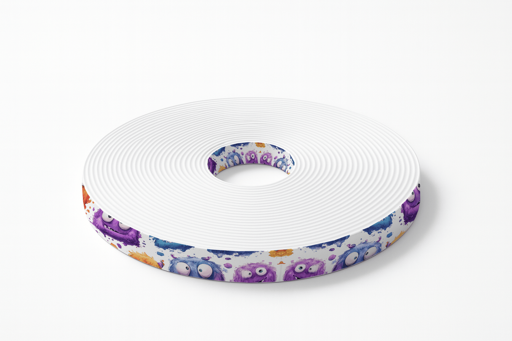 L'atelier du Fourmilier BioThane imprimé au mètre 👾 Motif BioThane imprimé UV – Petits Monstres colorés