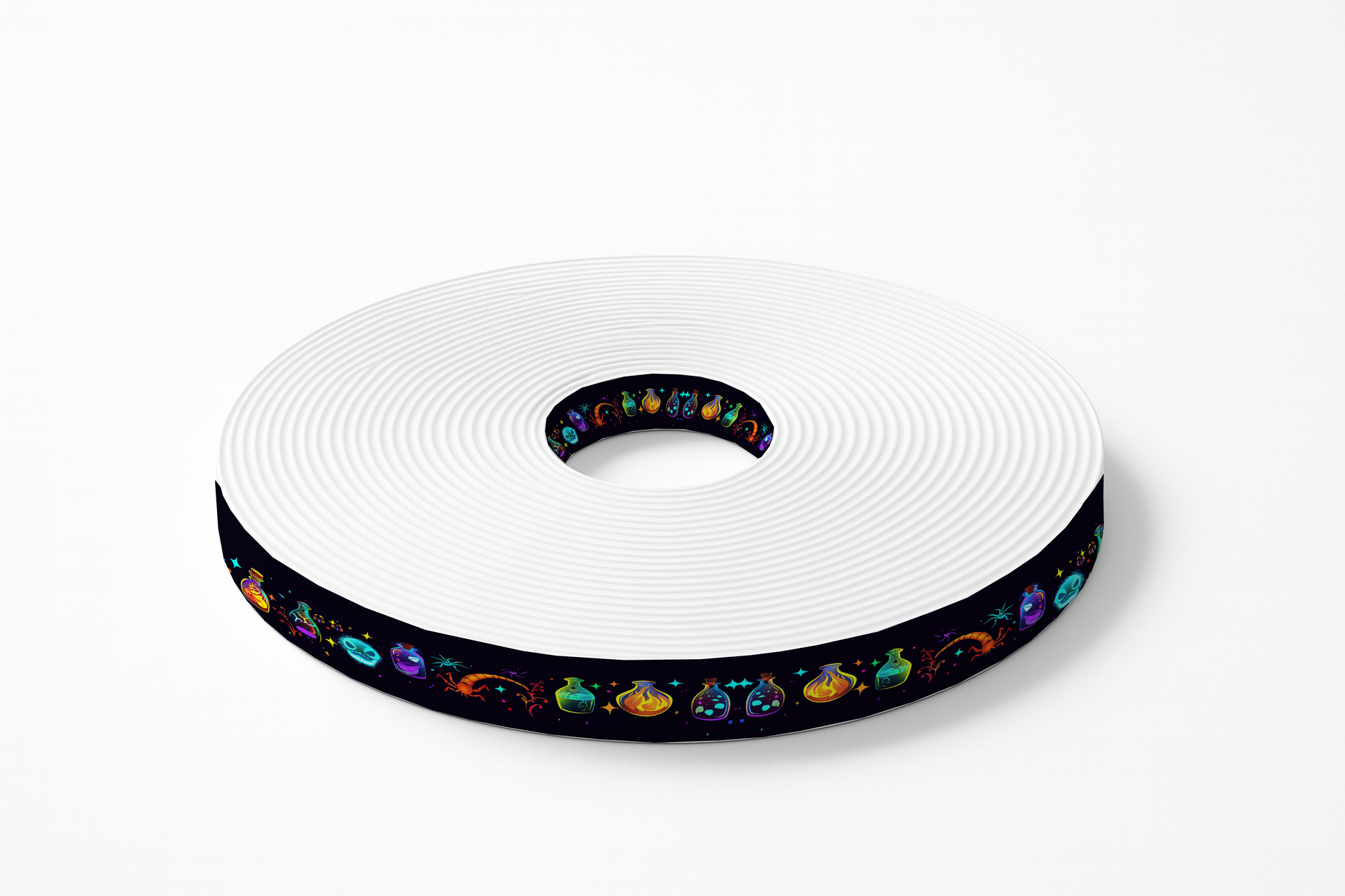 L'atelier du Fourmilier BioThane imprimé au mètre Motif BioThane imprimé UV– Potions magiques & fioles lumineuses