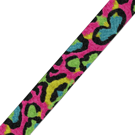 L'atelier du Fourmilier BioThane imprimé au mètre Motif BioThane – Léopard fluo multicolore